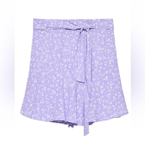 ZARA FLORAL PRINTED BERMUDA SKORT - Picture 4 of 6